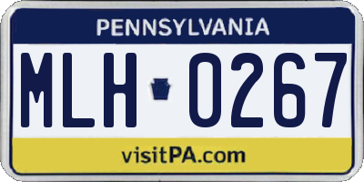PA license plate MLH0267