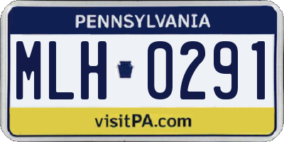 PA license plate MLH0291