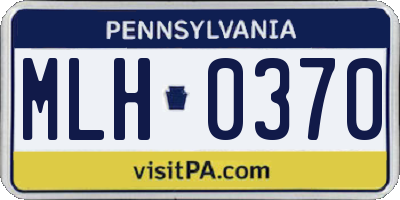 PA license plate MLH0370