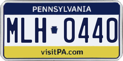 PA license plate MLH0440