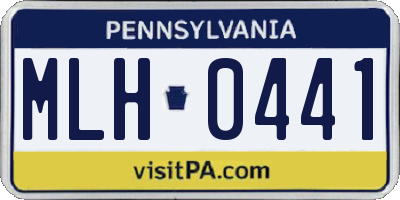 PA license plate MLH0441
