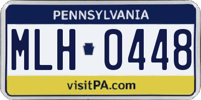 PA license plate MLH0448
