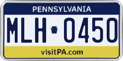 PA license plate MLH0450