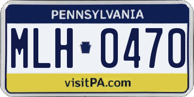 PA license plate MLH0470