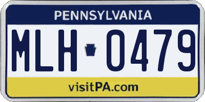 PA license plate MLH0479