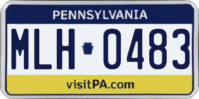 PA license plate MLH0483