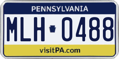 PA license plate MLH0488