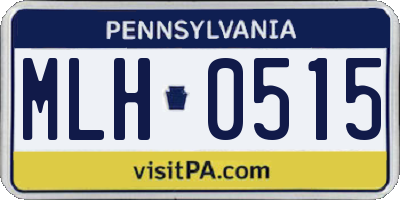 PA license plate MLH0515