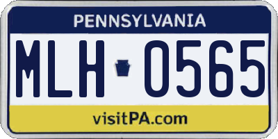 PA license plate MLH0565