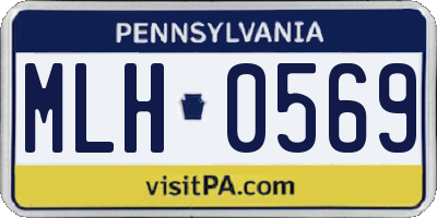 PA license plate MLH0569