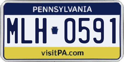 PA license plate MLH0591