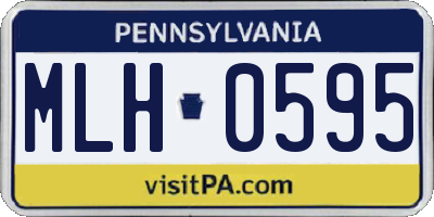 PA license plate MLH0595