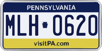 PA license plate MLH0620