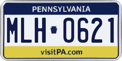 PA license plate MLH0621