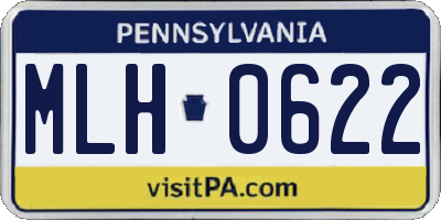 PA license plate MLH0622