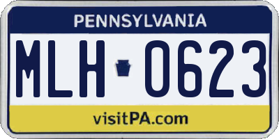 PA license plate MLH0623