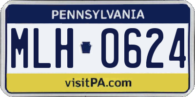 PA license plate MLH0624