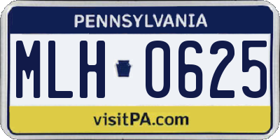 PA license plate MLH0625