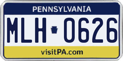 PA license plate MLH0626