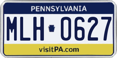 PA license plate MLH0627