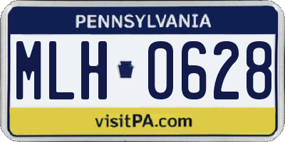 PA license plate MLH0628