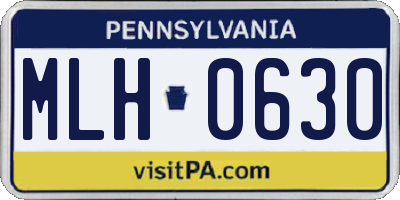 PA license plate MLH0630