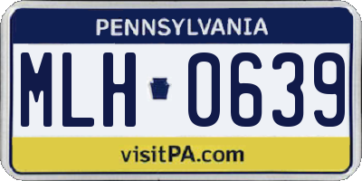 PA license plate MLH0639