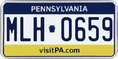 PA license plate MLH0659