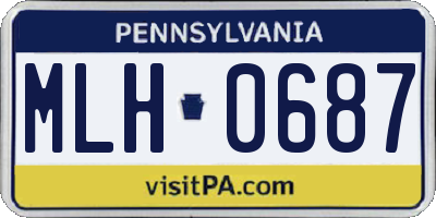 PA license plate MLH0687
