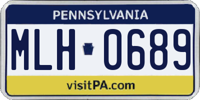 PA license plate MLH0689