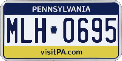 PA license plate MLH0695