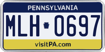 PA license plate MLH0697
