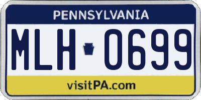 PA license plate MLH0699