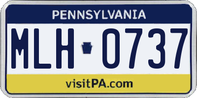 PA license plate MLH0737