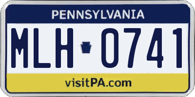 PA license plate MLH0741