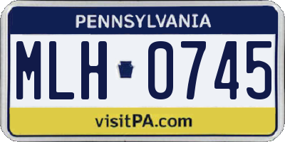 PA license plate MLH0745