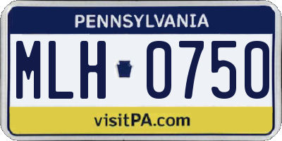 PA license plate MLH0750