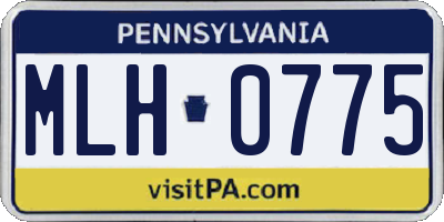 PA license plate MLH0775