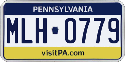 PA license plate MLH0779