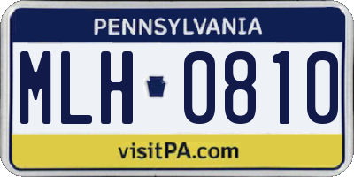 PA license plate MLH0810