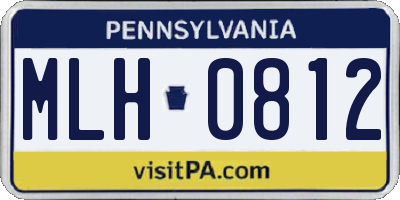 PA license plate MLH0812