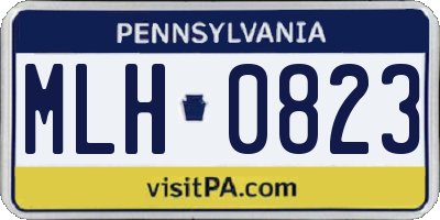 PA license plate MLH0823