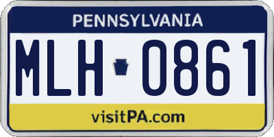 PA license plate MLH0861