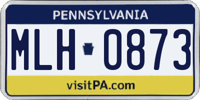 PA license plate MLH0873