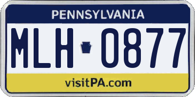 PA license plate MLH0877