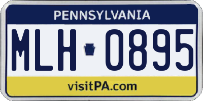 PA license plate MLH0895