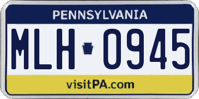 PA license plate MLH0945