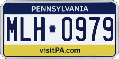 PA license plate MLH0979