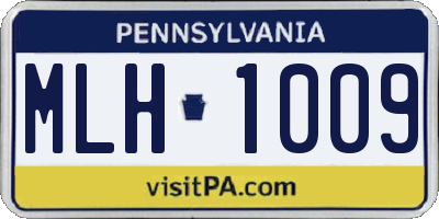 PA license plate MLH1009