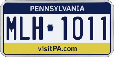 PA license plate MLH1011